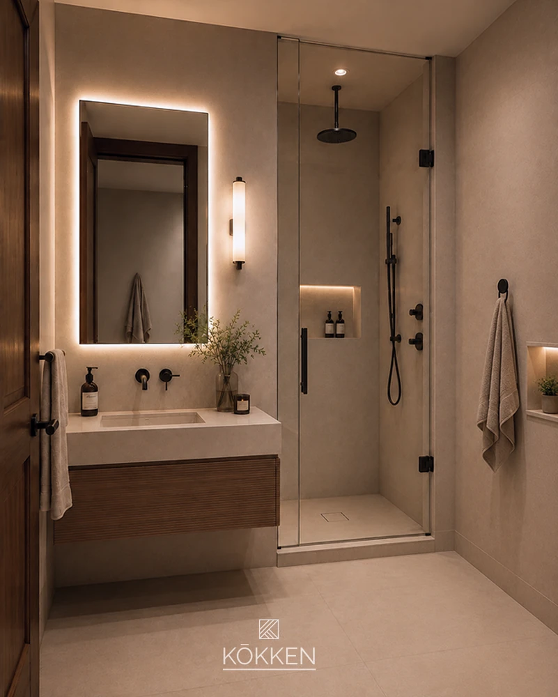 Vista completa del baño