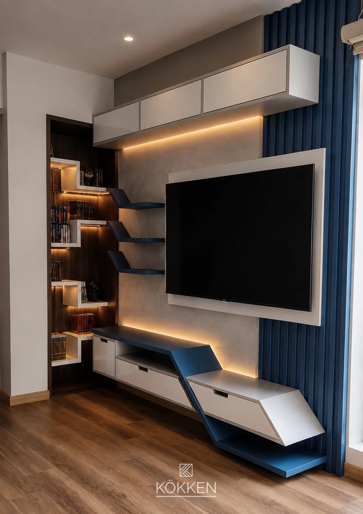 Mueble para TV con nichos